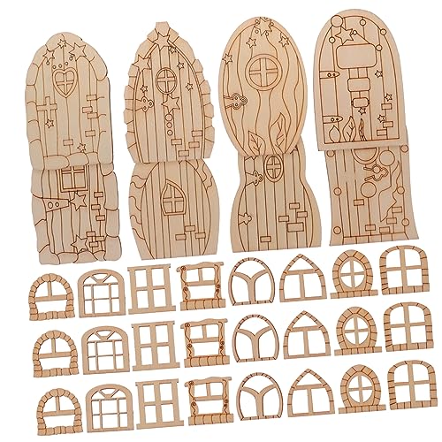 Hemobllo 64 Stück Teiliges Mini Holz Gartentür und Fensterset zum Selbstgestalten DIY Bastelset Unlackiertem Holz für Feenhaus Dekoration Bemalbar und Vielseitig für Garten und Hemobllo 64 Stück Teiliges Mini Holz Gartentür und Fensterset zum Selbstgestalten DIY Bastelset Unlackiertem Holz für Feenhaus Dekoration Bemalbar und Vielseitig für Garten und von Hemobllo