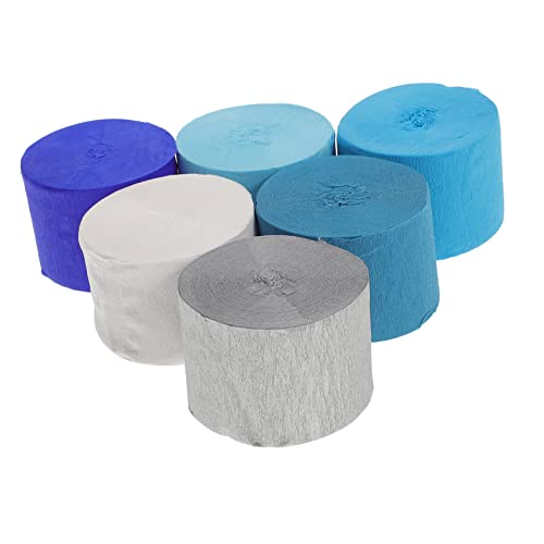 Hemobllo 6Rollen Farbige Krepppapier Streamer Dekorative Party Dekorationen für Geburtstagsfeiern Hochzeiten und Festivals für Thematische Farbpartys und Besondere Anlässe von Hemobllo