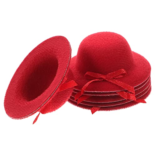 Hemobllo 6Stücke Hüte Dekorative Mini Puppenhüte für Weinflaschen Blumensträuße und DIY Projekte Feiern und Besondere Anlässe mit Niedlichem Design von Hemobllo