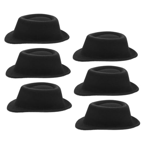 Hemobllo 6Stücke Hüte Kleine Puppenhüte Dekorative Miniaturhüte für Cosplay und Puppenfotografie Stilvolle Kopfaccessoires für DIY Projekte von Hemobllo