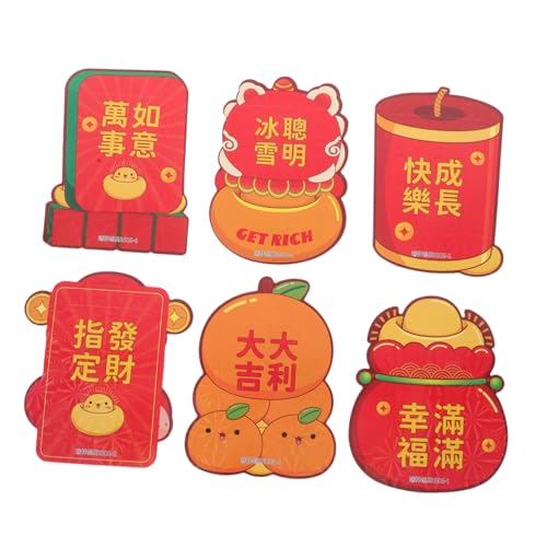 Hemobllo 6Stücke Rotumschläge Jahr Schlange Lustiges Cartoon Design für Geldgeschenke und Dekorationen für Chinesisches Neujahr und Feierlichkeiten Hemobllo 6Stücke Rotumschläge Jahr Schlange Lustiges Cartoon Design für Geldgeschenke und Dekorationen für Chinesisches Neujahr und Feierlichkeiten von Hemobllo