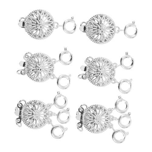 Hemobllo 6Stücke Schieberschloss Verschlüsse für Schmuck Halsketten und Armband Schichtverschlüsse DIY Schmuckherstellung für Kombinationen und Zubehör von Hemobllo