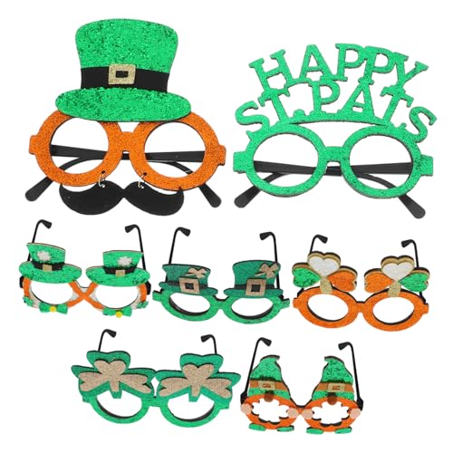 Hemobllo 7 Stück Party Dekoration Gläser Irische Themenparty St. Patricks Day-brillen St Patricks Day Dekorationen St. Patricks Day Gastgeschenke Requisiten Zum St. Patricks Day Abs von Hemobllo