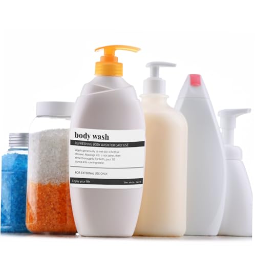 Hemobllo 8 Blatt Selbstklebende Badezimmeretiketten Teiliges Wasserdichter Toilettenartikel Aufkleber für Flaschen Klare Langlebige Pflege Labels zur Einfachen Organisation von Shampoo von Hemobllo
