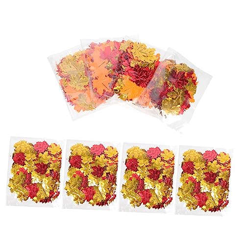 Hemobllo 8 Packungen Ahornblatt Konfetti Mix aus Gold Rot Orange Künstliches Party Dekoration Tischstreu für Erntedankfest Halloween Hochzeit pro Packung von Hemobllo