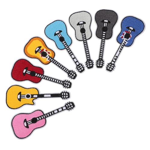 Hemobllo 8 Stück Teiliges Bestickte Gitarren Patches zum Aufnähen Hautfreundlich Langlebig zum Reparieren und Verschönern von Jeans Jacken Taschen DIY Nähzubehör für Erwachsene von Hemobllo