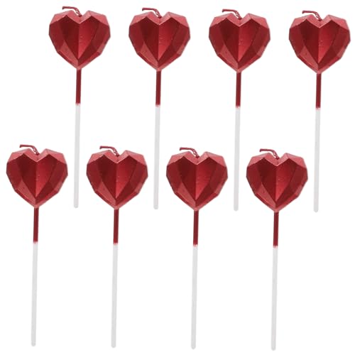 Hemobllo 8 Stück Teiliges Herzform Geburtstagskerzen Set Cake Topper mit Einzeln Verpackten Roten Kerzen Wiederverwendbar Tortendeko für Hochzeit Geburtstag Party Vielseitig und Einfach Hemobllo 8 Stück Teiliges Herzform Geburtstagskerzen Set Cake Topper mit Einzeln Verpackten Roten Kerzen Wiederverwendbar Tortendeko für Hochzeit Geburtstag Party Vielseitig und Einfach von Hemobllo
