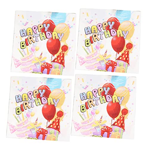 Hemobllo 80Blätter Geburtstags Cocktailservietten Papier Partyservietten für Moderne Designs Hygienisch und Wasserabsorbierend Hemobllo 80Blätter Geburtstags Cocktailservietten Papier Partyservietten für Moderne Designs Hygienisch und Wasserabsorbierend von Hemobllo