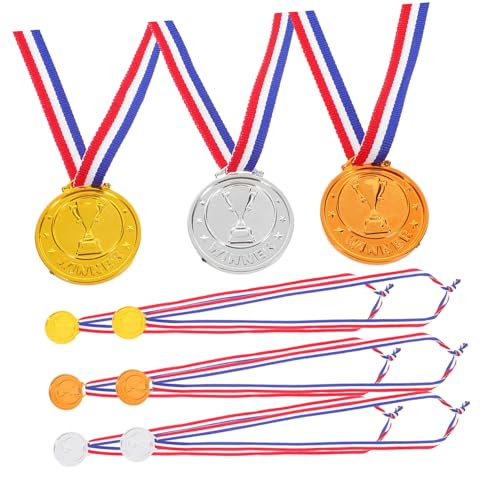 Hemobllo 9 Stück Medaillen Für -Souvenirs Partyzubehör Siegerpreismedaillen Aus Kunststoff Verleihen Sie Medaillen Als Partygeschenke Medaille Gastgeschenke Pp von Hemobllo