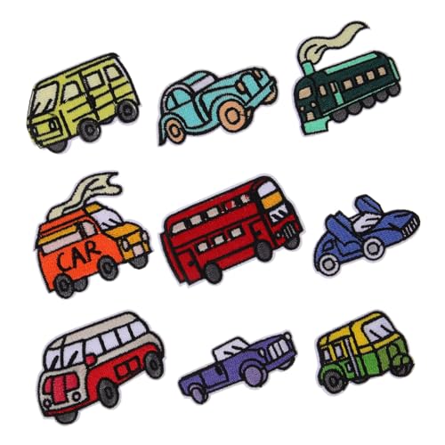 Hemobllo 9 Stück Teiliges Bestickter Aufnähbarer Auto Patches für Jacken Rucksäcke DIY Kleidung Reparieren und Dekorieren Vielseitig Einsetzbar für Handarbeit und von Hemobllo
