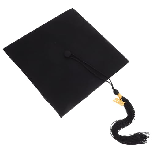Hemobllo Abiturmütze Abschlusshüte Kostüm-Abschlussmütze Abschlusskappe für Erwachsene Mörtelhut Abschlussfeier 2025 Mütze mit Quaste College-Abschlusskappe Polyester Black Hemobllo Abiturmütze Abschlusshüte Kostüm-Abschlussmütze Abschlusskappe für Erwachsene Mörtelhut Abschlussfeier 2025 Mütze mit Quaste College-Abschlusskappe Polyester Black von Hemobllo