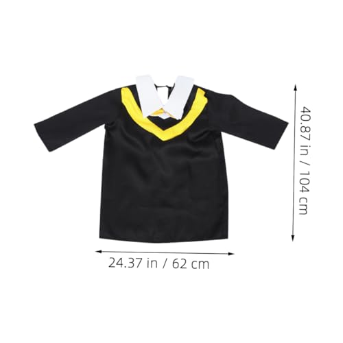 Hemobllo Abschlusskostüm Set mit Doktorhut Atmungsaktives Leichtes Material Klassisches Design Geeignet für Kindergarten und Vorschule Authentischer Quaste für Fotos und Feiern von Hemobllo