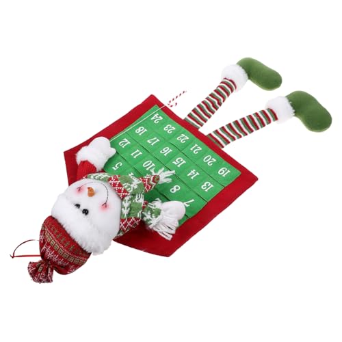 Hemobllo Adventskalender Hängend Schneemann Weihnachtskalender aus Strickstoff Festliche Dekoration für Wand Weihnachtsdeko DIY Weihnachtsanhänger für Zuhause Geschäft von Hemobllo