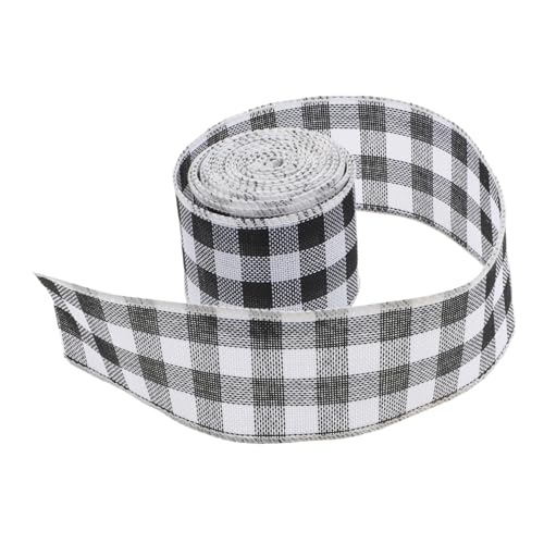 Hemobllo Breit Kariertes Dekoratives Geschenkband aus Jute mit Drahtkante für Weihnachts und DIY Dekoration Formstabil für Schleifen und Geschenkverpackung Hemobllo Breit Kariertes Dekoratives Geschenkband aus Jute mit Drahtkante für Weihnachts und DIY Dekoration Formstabil für Schleifen und Geschenkverpackung von Hemobllo