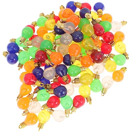Hemobllo Bunte Kunststoff Glühbirnen Perlen DIY Bastelzubehör für Weihnachtsdeko Handgefertigte Große Lochperlen für Schmuck Party und Festtagsdekoration Hemobllo Bunte Kunststoff Glühbirnen Perlen DIY Bastelzubehör für Weihnachtsdeko Handgefertigte Große Lochperlen für Schmuck Party und Festtagsdekoration von Hemobllo