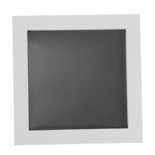 Hemobllo CD Aufbewahrungsrahmen aus Holz Weiß Quadratisch Vielseitiger Bilderrahmen für Vinyl Schallplatten und Dvds Eleganter Desktop Ständer Stabile und Langlebige Wanddeko von Hemobllo