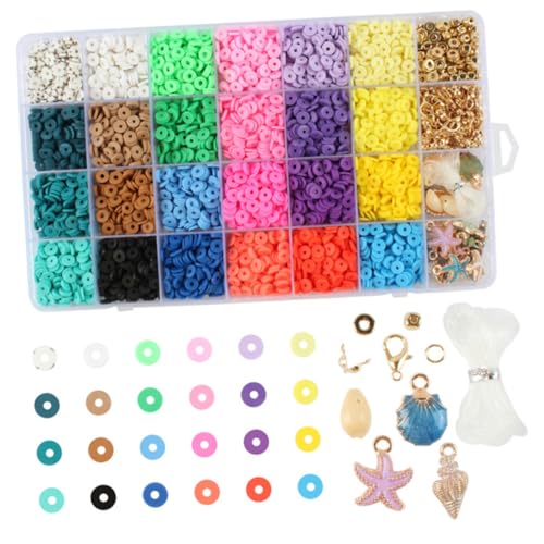 Hemobllo DIY Polymer Clay Beads Farben für Armbänder und Ketten Bastelzubehör für Schmuckherstellung Projekte mit Familie und Freunden Hemobllo DIY Polymer Clay Beads Farben für Armbänder und Ketten Bastelzubehör für Schmuckherstellung Projekte mit Familie und Freunden von Hemobllo