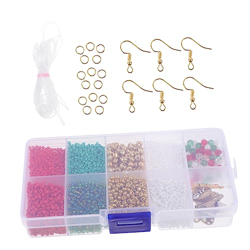 Hemobllo DIY Schmuckzubehör Ohrhaken mit Kleinen Glasperlen und Kristallanhängern Leicht Langlebig Elegant für Ohrring Selber Machen und Kreative Bastelprojekte von Hemobllo