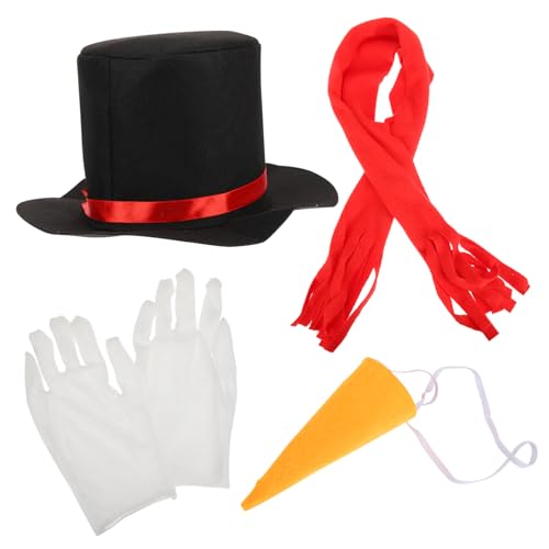 Hemobllo DIY Schneemann Hut Teilig Leichtes Zubehör für Erwachsene und Weihnachtsdeko Bastelset mit Karottennase und Augen für Kreative Schneemann Verkleidung und Festtagsdeko von Hemobllo