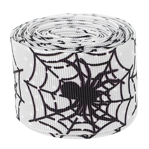 Hemobllo Dekoratives Schleifenband für Halloween Yards Muster für Geschenkverpackungen und DIY Bastelarbeiten für Partys und Festlichkeiten von Hemobllo