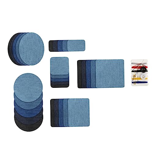 Hemobllo Denim Reparaturflicken Teilig Selbstklebend Jeans Patches zum Aufbügeln für Kleidung Hosen Jacken Shirts Einfaches Anbringen Strapazierfähig und Praktisch von Hemobllo