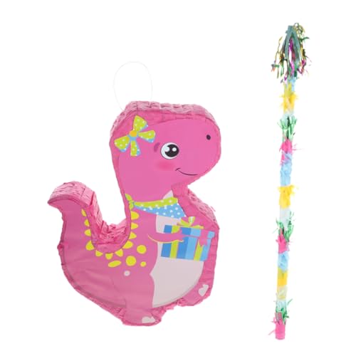 Hemobllo Dinosaurier Pinata mit Farbigem Schlagstab Lustiges Partyspiel für Kindergeburtstag Fiesta Dekoration Pinata für Familien und Freundesfeier von Hemobllo