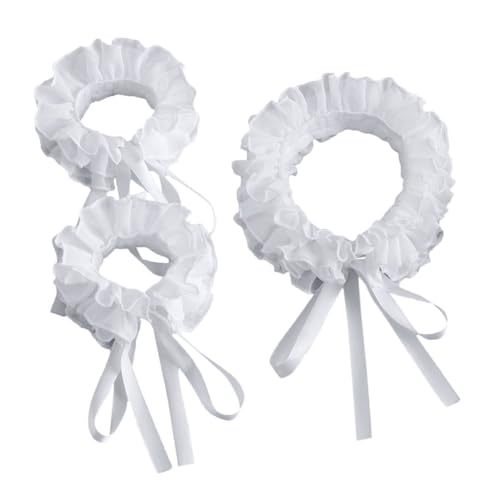 Hemobllo Elegantes Rüschen Halskragen Set Mehrlagiger Französischer Spitze mit Passenden Manschetten Veredelt Hochzeits und Abendkleider Stilvolle Accessoires für Bräute und Formelle Hemobllo Elegantes Rüschen Halskragen Set Mehrlagiger Französischer Spitze mit Passenden Manschetten Veredelt Hochzeits und Abendkleider Stilvolle Accessoires für Bräute und Formelle von Hemobllo
