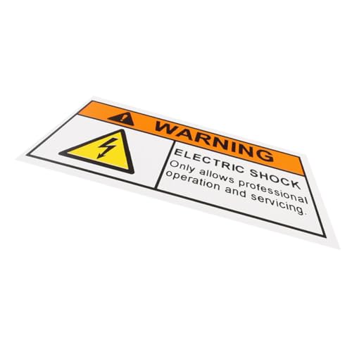 Hemobllo Elektrisches Schocksicherheitszeichen Selbstklebendes Warnschild für Wartungsgefahr Fabriken und Krankenhäusern Warnung Elektrischem Schock Lesbarkeit von Hemobllo