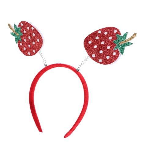 Hemobllo Fruchtiger Haarreif für Frauen Realistisches Erdbeer Design Langlebiges Metall und Stoffmaterial Flexibler Kopfschmuck für Party Festival Kindergeburtstag und Junggesellenabschied Hemobllo Fruchtiger Haarreif für Frauen Realistisches Erdbeer Design Langlebiges Metall und Stoffmaterial Flexibler Kopfschmuck für Party Festival Kindergeburtstag und Junggesellenabschied von Hemobllo