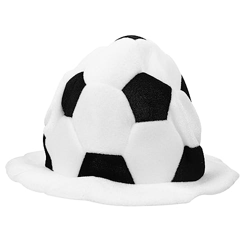 Hemobllo Fußballhut für Sportwettbewerbe Lustiger Plüschhut für Fußballfans Neuartige Kopfbedeckung für Partys und Veranstaltungen von Hemobllo