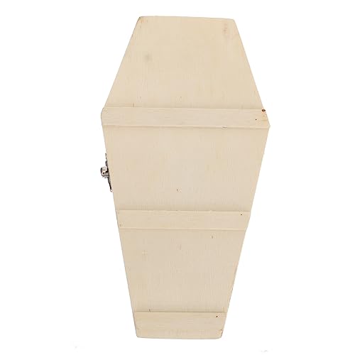 Hemobllo Halloween Holz Sarg Süßigkeitenbox Dekorative Coffin Candy Box aus Hochwertigem Material Kleine Schachtel für Halloween Deko Geschenkverpackung Gruselige Aufbewahrungsbox für von Hemobllo