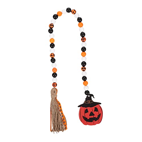 Hemobllo Halloween Holzperlen mit Quasten Lange Dekorative Schnur für Wand und Tischdekoration für Festlichkeiten und Heimdekoration Hemobllo Halloween Holzperlen mit Quasten Lange Dekorative Schnur für Wand und Tischdekoration für Festlichkeiten und Heimdekoration von Hemobllo
