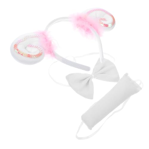 Hemobllo Halloween Tierkostüm Animal Headband mit Glitzer Horn Schleife und Fake Niedliches Cosplay Zubehör für Party Festival und Mottoparty Glitzernd von Hemobllo