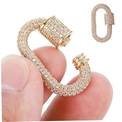 Hemobllo Halskettenverbinder Multifunktionale Steckerschließe Hochwertigem Material für DIY Schmuck für Projekte und Langlebige Schmuckstücke Goldfarbe von Hemobllo