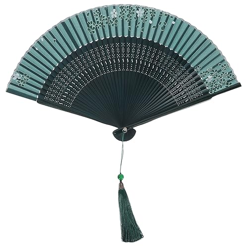Hemobllo Handfächer Vintage Faltfächer mit Quaste Chinesischer Fächer für Hochzeiten Tanzaufführungen und Partys Langlebiger Handventilator Design von Hemobllo