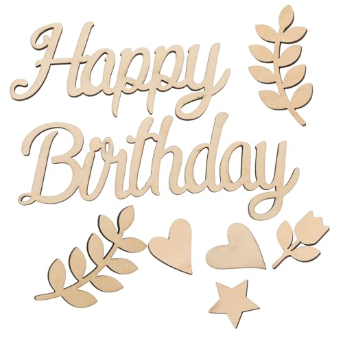 Hemobllo Happy Birthday Holzdekoration Langlebig Nachhaltig Partydeko Geburtstagsfeier Holzschild Holzornament für Mädchen Jungen Hemobllo Happy Birthday Holzdekoration Langlebig Nachhaltig Partydeko Geburtstagsfeier Holzschild Holzornament für Mädchen Jungen von Hemobllo