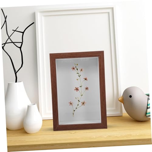 Hemobllo Holz Bilderrahmen Deko Shadow Box Rahmen für Getrocknete Blumen DIY Trockenblumen Präsentation Vielseitig Hängbar und Aufstellbar Eleganter Vintage Stil für Wohnraumgestaltung von Hemobllo