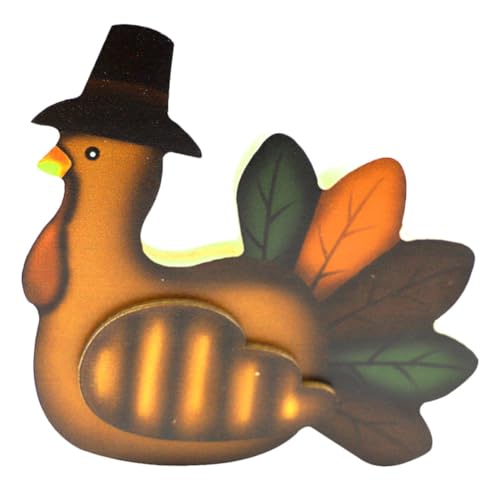 Hemobllo Holz Feuerhahn Deko Thanksgiving Tischdekoration Stabile Realistische Holzfigur für Party Fest und Garten Robust und Handlich von Hemobllo