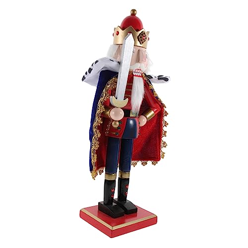 Hemobllo Holz Figur Rot Klassische Weihnachtsdekoration Festliche Holzfigur für Regal Tisch Weihnachtsfeier und Party Deko von Hemobllo