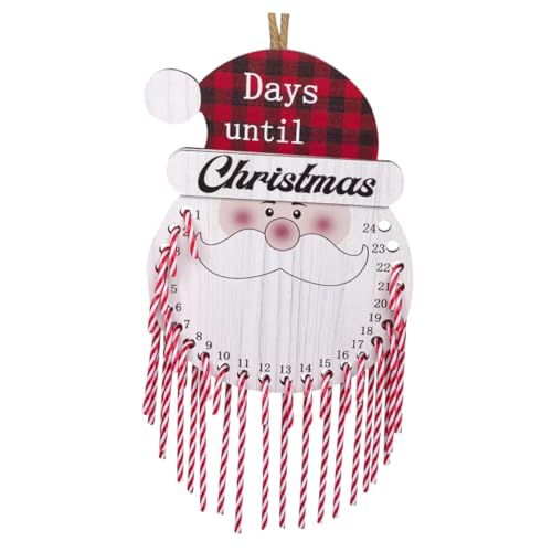 Hemobllo Holz Weihnachtsmann Deko Anhänger Adventskalender zum Aufhängen Rustikale Weihnachtsdekoration mit Zuckerstangenmotiv Countdown Wandkalender für Festliche für und Haustür Hemobllo Holz Weihnachtsmann Deko Anhänger Adventskalender zum Aufhängen Rustikale Weihnachtsdekoration mit Zuckerstangenmotiv Countdown Wandkalender für Festliche für und Haustür von Hemobllo