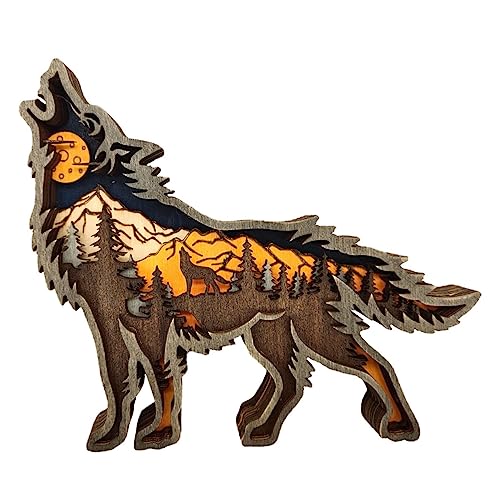 Hemobllo Holz Wolf Figur Weihnachtsdeko Handgefertigt Nachhaltige Holzfigur als Weihnachtsbaumschmuck und Tischdekoration Kreatives für Familie und Freunde Leichte Holzornament für Hemobllo Holz Wolf Figur Weihnachtsdeko Handgefertigt Nachhaltige Holzfigur als Weihnachtsbaumschmuck und Tischdekoration Kreatives für Familie und Freunde Leichte Holzornament für von Hemobllo