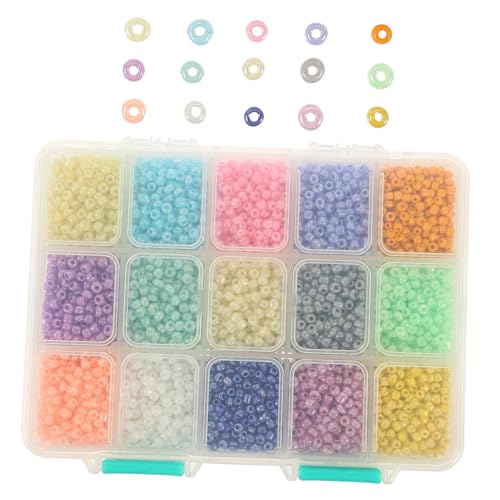Hemobllo Kleine Glasperlen DIY Schmuckdekorperlen für Bastelprojekte zum Auffädeln und Gestalten von Armbändern und Halsketten von Hemobllo