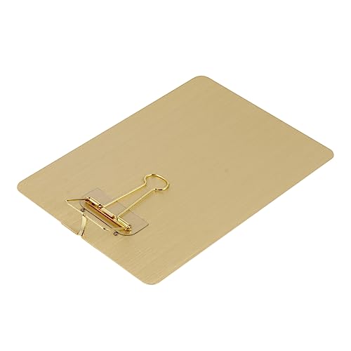 Hemobllo Klemmbrett Gold Metall Schreibbrett mit Langem Clip Leichtes Clipboard für Büro Schule Medizin zum Organisieren von Notizen Listen Quittungen und Dokumenten Hemobllo Klemmbrett Gold Metall Schreibbrett mit Langem Clip Leichtes Clipboard für Büro Schule Medizin zum Organisieren von Notizen Listen Quittungen und Dokumenten von Hemobllo