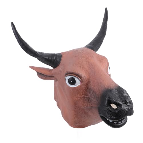 Hemobllo Kreative Kuhkopf Maske für Halloween Cosplay Lustige Tiermaske für Partys Leichtes Material für Auftritte Halloween Dekoration Hemobllo Kreative Kuhkopf Maske für Halloween Cosplay Lustige Tiermaske für Partys Leichtes Material für Auftritte Halloween Dekoration von Hemobllo