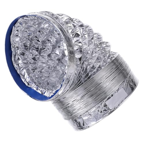 Hemobllo Luftzufuhrkanal Entlüftungsrohr Aluminium Trocknerfolie Entlüftungskanal Silberner Flexibler Kanalschlauch Aluminiumfolie Hemobllo Luftzufuhrkanal Entlüftungsrohr Aluminium Trocknerfolie Entlüftungskanal Silberner Flexibler Kanalschlauch Aluminiumfolie von Hemobllo