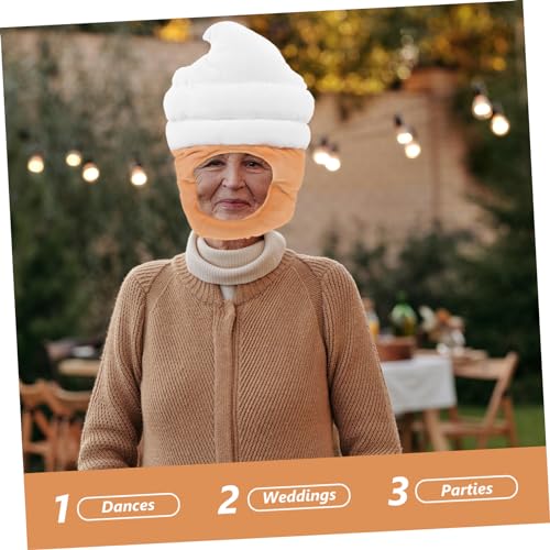 Hemobllo Lustiger Eiscreme Plüschhut Party Cosplay Mütze Fotorequisite für Erwachsene und Dekorativer Hut für Geburtstagsfeiern Halloween Weihnachten von Hemobllo
