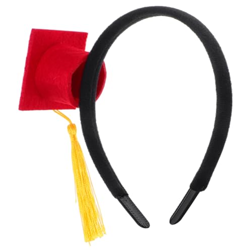 Hemobllo Mini Doktorhut Stirnband Haarreif Zum Thema Abschlussfeier Kopfbedeckung Für Die Abschlusssaison Mini Abschlusshut Haarband Absolventenkappe Stirnband Abschlussfeier von Hemobllo