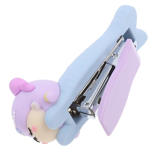 Hemobllo Mini Mermaid Stapler Tragbarer Niedlicher Handhefter für Büro und Schule Süßes Cartoon Design für Vielseitig Einsetzbar Kompaktes Schreibtischzubehör von Hemobllo