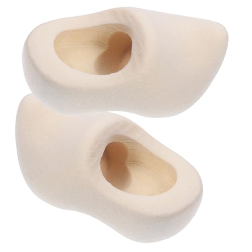Hemobllo Miniatur Holzschuhe Unbemalte Puppenhaus Deko DIY Klompen Schlüsselanhänger Mikro Landschaftsmodell Zubehör für Mini Haus Bastelarbeiten von Hemobllo