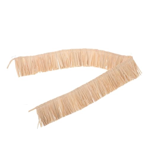 Hemobllo Natürliche Raffia Stroh Quasten Handgefertigte Fransen für Luau Skirt DIY Bastelprojekte Hawaiianische Partydeko Vielseitige Accessoires und Kreative Schmuckgestaltung von Hemobllo